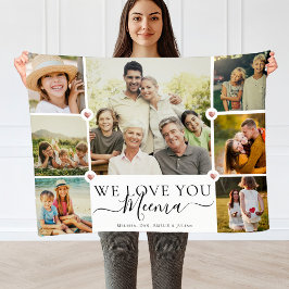 Moderne Liebe Sie Meema Familienfoto Collage Fleecedecke