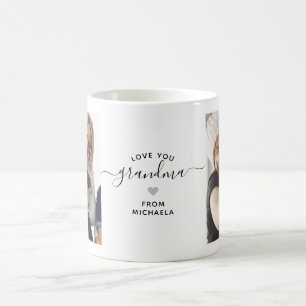 Moderne Liebe Sie Oma/Nana/Granny/Andere 2-Foto Kaffeetasse