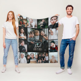 Moderne Liebe Sie Vater/Papa/andere Fotosammlungen Fleecedecke