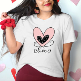 Moderne Liebe Typografie Niedlich Hearts Valentins T-Shirt