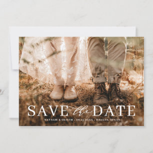 Moderne Liebe Typografie Overlay-Foto Save The Date