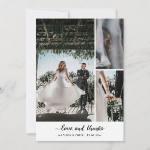 Moderne Liebe und dank Script-Hochzeitsskripten Fo Dankeskarte
