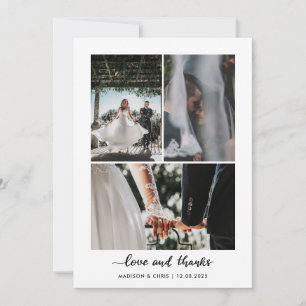 Moderne Liebe und dank Script-Hochzeitsskripten Fo Dankeskarte