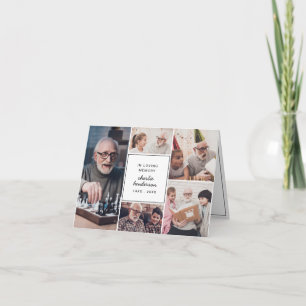 Moderne Liebe und Dankeschön 7-Foto-Begräbnis/Trau Dankeskarte