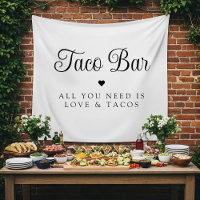 Moderne Liebe und Tacos Bridal Fiesta-Zeichen