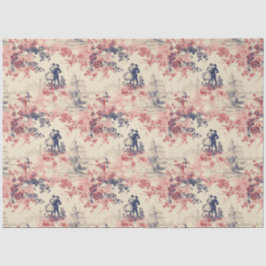 Moderne Liebe Valentine Red Toile de Jouy Pattern Seidenpapier