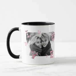 Moderne LIEBE Valentine's Day Custom Fotos Tasse
