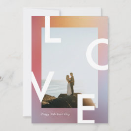 Moderne Liebe Valentine's Day Gradient Ombré Karte