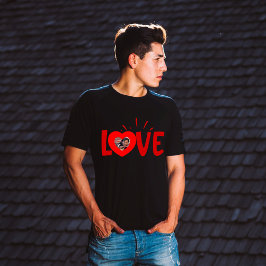 Moderne Liebe Valentinstag kundenspezifisches Foto T-Shirt