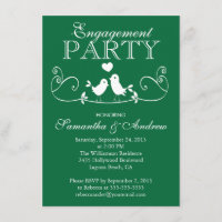 Moderne Liebe-Vogel-Verlobungs-Party Einladungen