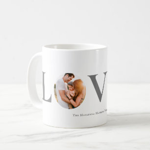 Moderne Liebe Watercolor Valentinstag Foto Kaffeetasse