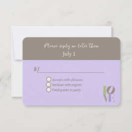 Moderne LIEBE Wedding RSVP Einladung