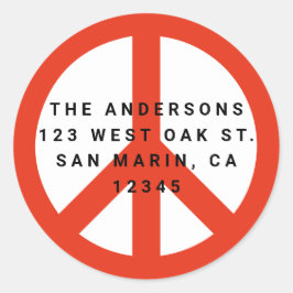 Moderne Liebe Weihnachtsfeiertage Rücksendeadresse Runder Aufkleber