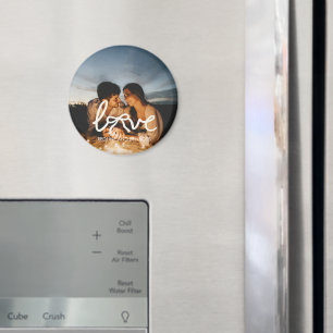 Moderne Liebes-Schleifen-Typografie Paar individue Magnet
