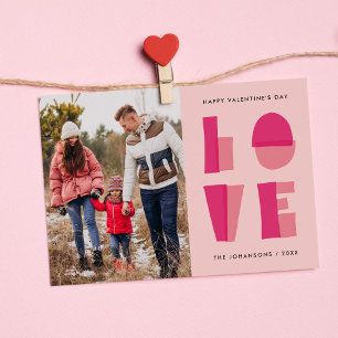 Moderne Liebes-Typografie Valentinstag-Foto Feiertagskarte