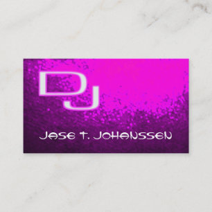 Moderne Lila Berufliche DJ Business Card Visitenkarte