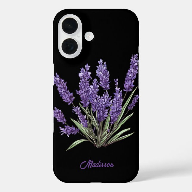 Moderne lila Blume Case-Mate iPhone Hülle (Rückseite)