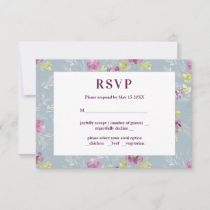 Moderne lila Blume UAWG Sage Card RSVP Karte