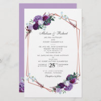 Moderne Lila Blumengeometrie