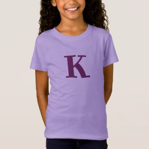 Moderne Lila Buchstabenkombinationen T-Shirt