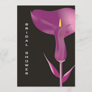 Moderne lila Calla-Lilien-Brautparty-Einladung Einladung