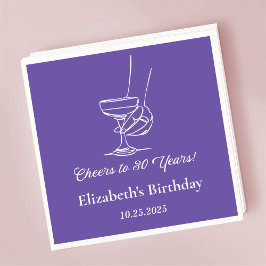 Moderne Lila Feiern bis 30 Jahre Geburtstag Napkin Serviette