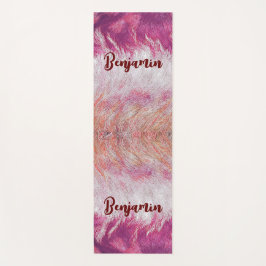 Moderne Lila Flammen Abstrakte Kunst beruhigen Yogamatte