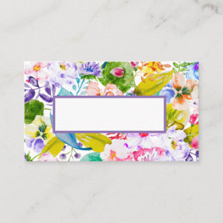 Moderne Lila floralromantische Hochzeitsszene Plat Platzkarte