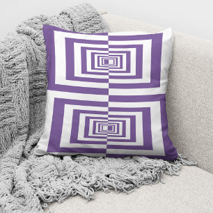 Moderne Lila Geometrie Kissen