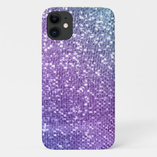 Moderne lila Glitter-Schimmer-Girly-Ombre-Muster Case-Mate iPhone Hülle