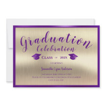 Moderne Lila Gold-Abschluss-Klasse 2024