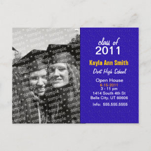 Moderne Lila Grad Card Einladungspostkarte