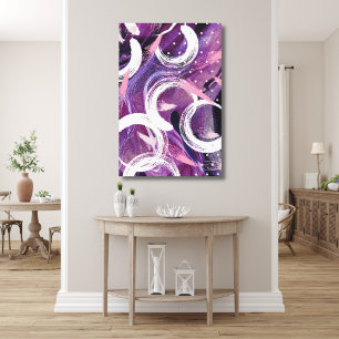 Moderne Lila Haze Abstrakt 24"x36" Leinwanddruck