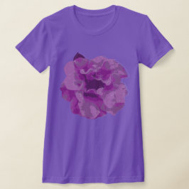 Moderne Lila Kamelien-Blumen T-Shirt