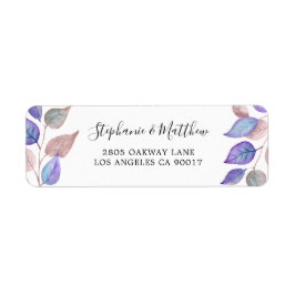 Moderne Lila Leaf-Aquarellfolien