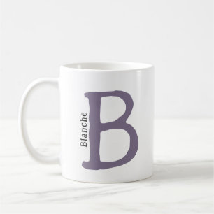 Moderne Lila Mit Monogramm Anfangs- und Namensgebu Kaffeetasse