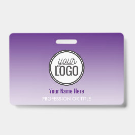 Moderne Lila Ombre Beruflich Name Tag Ausweis