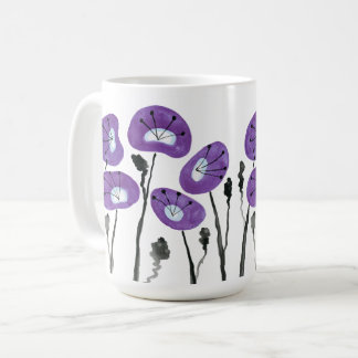 Moderne Lila Popes Wasserfarbene Blume Tee und Kaf Kaffeetasse