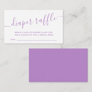 Moderne Lila Raffel-Ticketverpackung für Kleinkind Begleitkarte