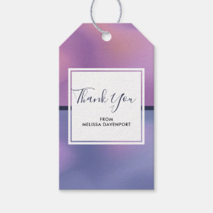 Moderne Lila & rosa Dreharbeiten Abstrakt Danke Geschenkanhänger