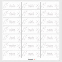 Moderne Lila Schrift Botanische Gastadresse