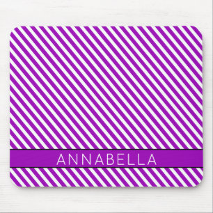 Moderne Lila Streifen Mousepad