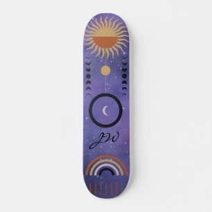 Moderne Lila Sun Star Rainbow Girls Skateboard