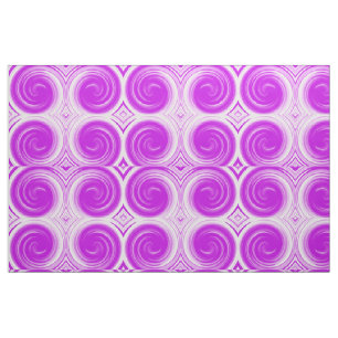 Moderne Lila Swirl Abstrakt Art #2 Stoff