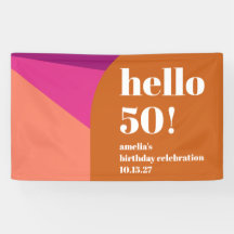 Moderne Lila Terracotta Art Custom 50. Geburtstag