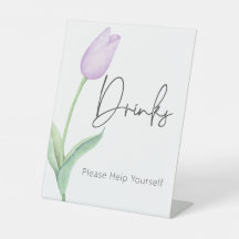 Moderne Lila Tulip Solo Brautparty Drinks