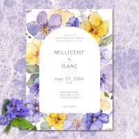Moderne Lila und gelbe Violetten Blumenzehen