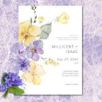 Moderne Lila und gelbe Violetten Blumenzehen