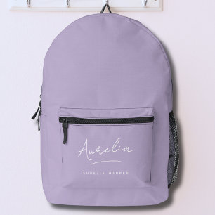 Moderne lila violette personalisierte Namen Bedruckter Rucksack