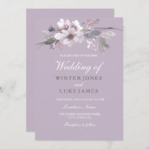 Moderne Lila Wasserfarbenhochzeit